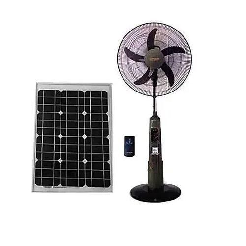 20W Rechargeable Solar Fan - Portable & Quiet Cooling with LED Light